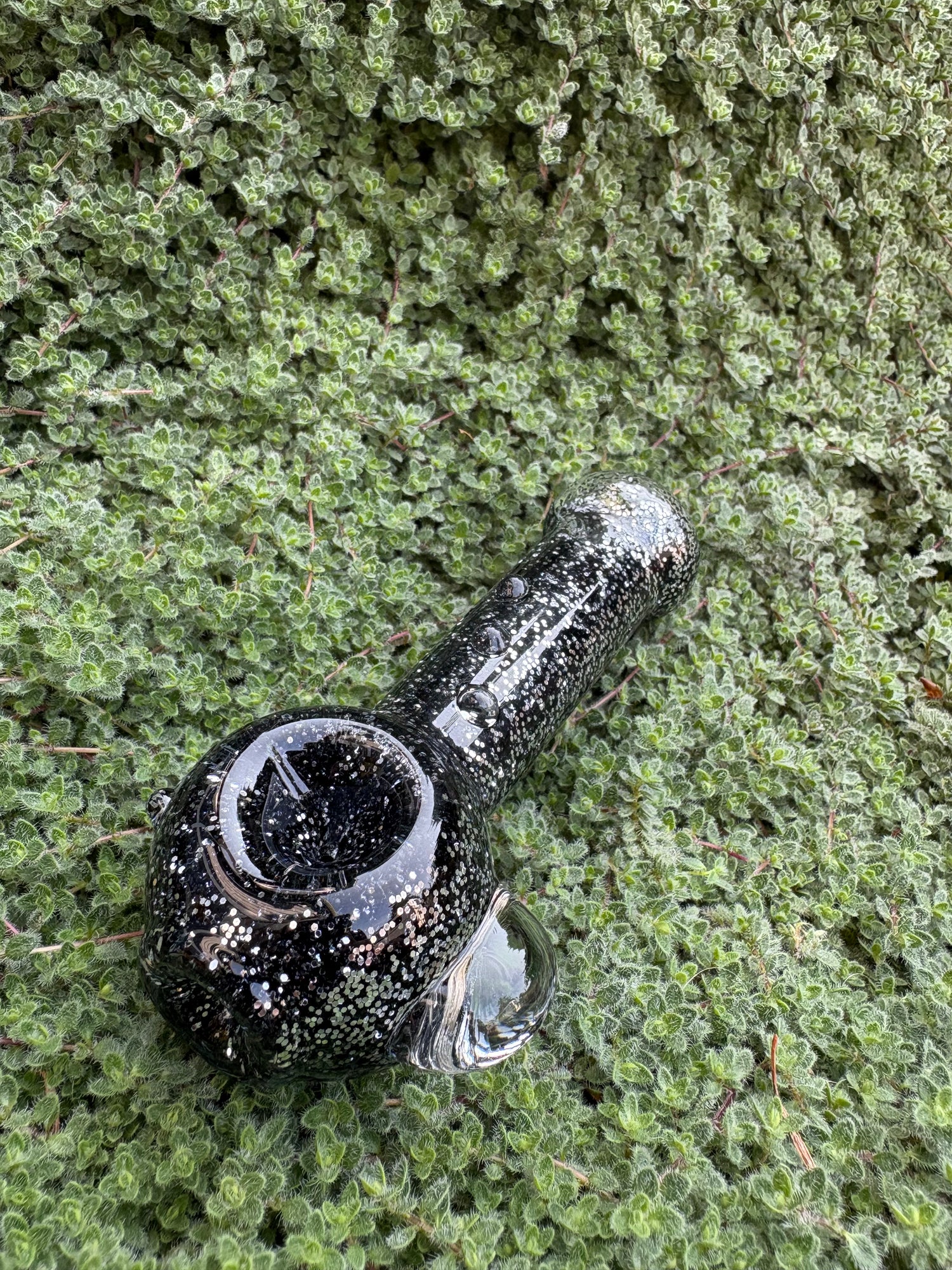 Space Rocks Stingray Glitter Pipe - Hi Tide Glass Works