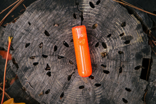 GLASS LAB Neon Orange Minnow Glitter Bat