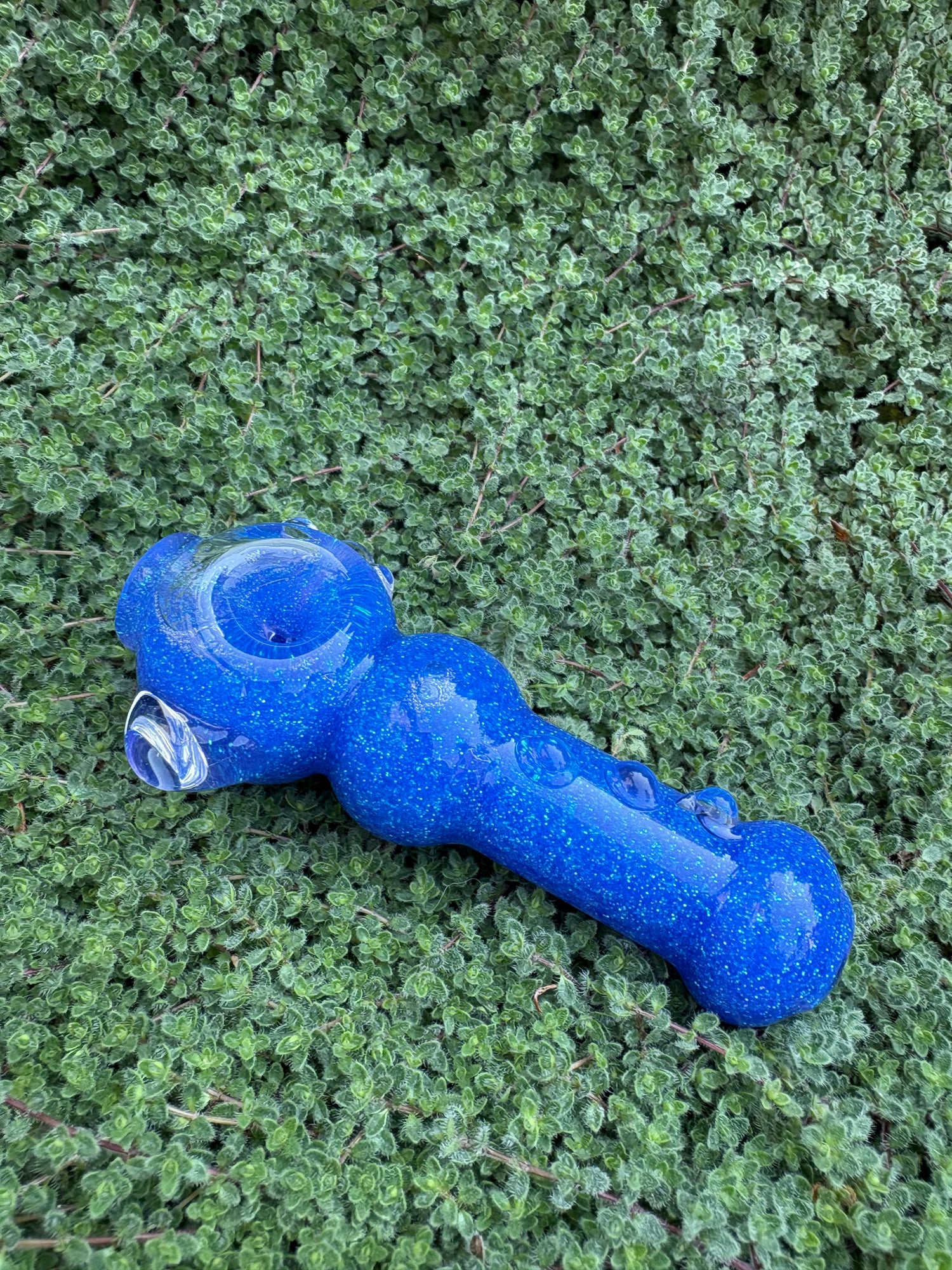 Fire Dolphin Glitter Pipe - Hi Tide Glass Works