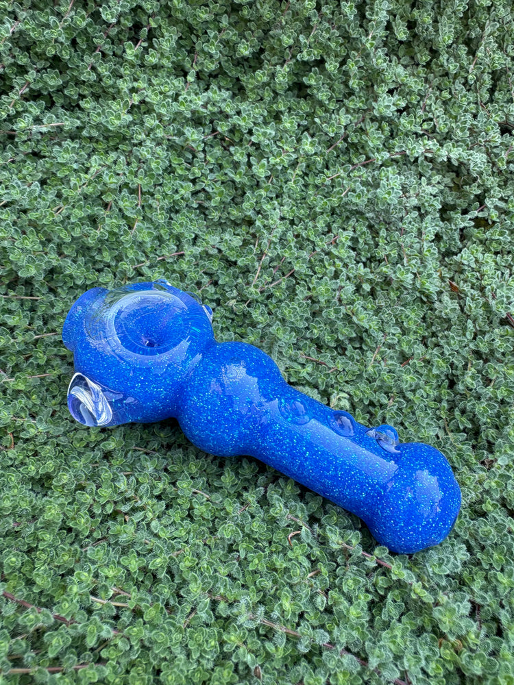 Fire Dolphin Glitter Pipe - Hi Tide Glass Works