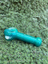 Teal Deal Stingray Glitter Pipe - Hi Tide Glass Works