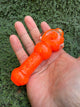 Neon Orange Dolphin Glitter Pipe