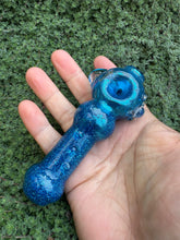 Blue Dream Dolphin Glitter Pipe - Hi Tide Glass Works