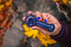 Collectable Glitter Pipe: Liquid Filled & Freezable -Fire Sparkle Stingray Glass Piece