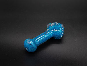 Collectable Glitter Pipe: Liquid Filled & Freezable -Blue Dream Sparkle Stingray Glass Piece