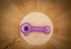 Collectable Glitter Pipe: Liquid Filled & Freezable -Grape Ape Sparkle Stingray Glass Piece