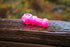 Collectable Glitter Pipe: Liquid Filled & Freezable -Neon Pink Sparkle Dolphin Glass Piece
