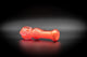 Collectable Glitter Pipe: Liquid Filled & Freezable -Neon Orange Sparkle Dolphin Glass Piece