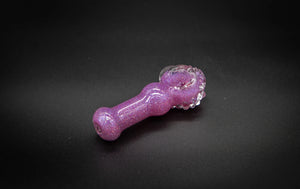 Collectable Glitter Pipe: Liquid Filled & Freezable -Grape Ape Sparkle Dolphin Glass Piece