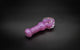 Collectable Glitter Pipe: Liquid Filled & Freezable -Grape Ape Sparkle Dolphin Glass Piece