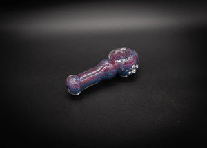 Collectable Glitter Pipe: Liquid Filled & Freezable -Fire Sparkle Dolphin Glass Piece