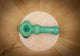 Collectable Glitter Pipe: Liquid Filled & Freezable -Platinum Sparkle Dolphin Glass Piece