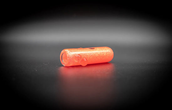 GLASS LAB Neon Orange Minnow Glitter Bat