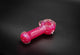 Collectable Glitter Pipe: Liquid Filled & Freezable -Strawberry Cough Sparkle Stingray Glass Piece
