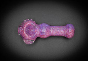Collectable Glitter Pipe: Liquid Filled & Freezable -Grape Ape Sparkle Dolphin Glass Piece