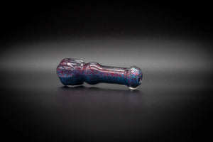 Collectable Glitter Pipe: Liquid Filled & Freezable -Fire Sparkle Dolphin Glass Piece