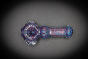 Collectable Glitter Pipe: Liquid Filled & Freezable -Fire Sparkle Dolphin Glass Piece