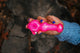 Collectable Glitter Pipe: Liquid Filled & Freezable -Strawberry Cough Sparkle Dolphin Glass Piece