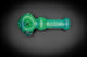 Collectable Glitter Pipe: Liquid Filled & Freezable -Platinum Sparkle Dolphin Glass Piece