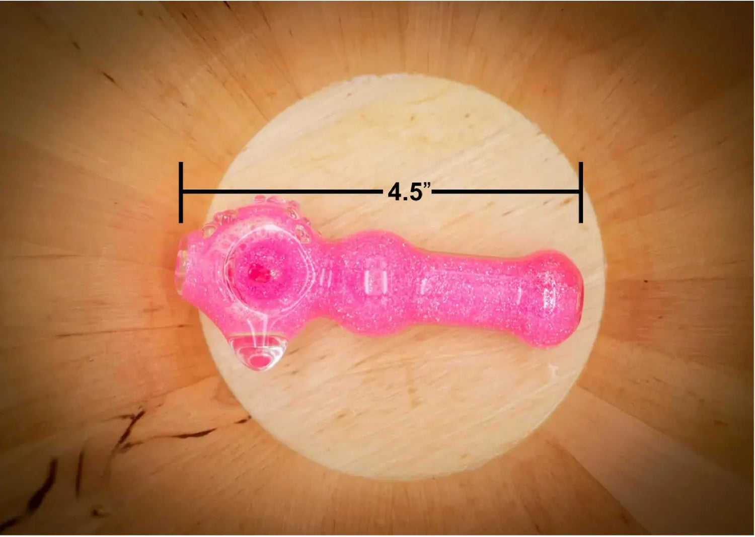 GLASS LAB Neon Pink Stingray Glitter Neon Pink Pipe - Hi Tide Glass Works