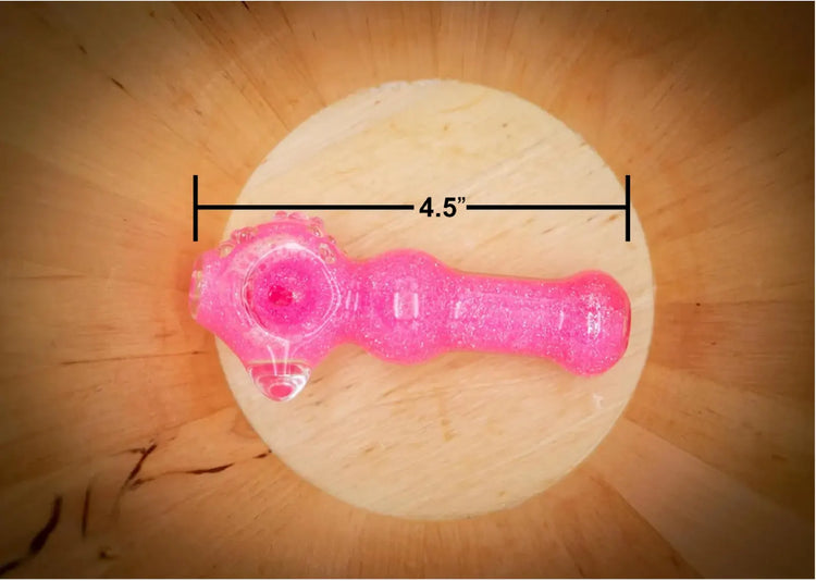 GLASS LAB Neon Pink Stingray Glitter Neon Pink Pipe - Hi Tide Glass Works