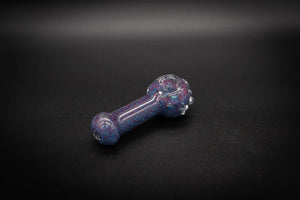 Collectable Glitter Pipe: Liquid Filled & Freezable -Fire Sparkle Stingray Glass Piece