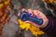 Collectable Glitter Pipe: Liquid Filled & Freezable -Fire Sparkle Stingray Glass Piece